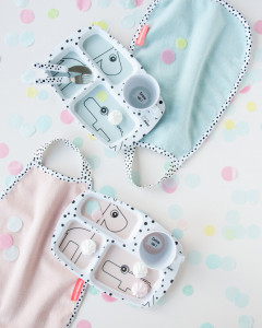 Set de masă pentru copii Happy dots roz