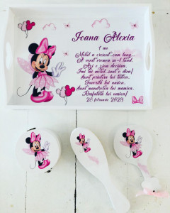 Set pentru taierea motului Minnie Mouse roz