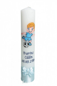 Lumânare botez Micul fotbalist