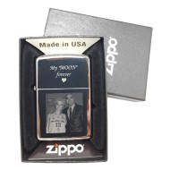 Bricheta personalizata Zippo gravata cu poza si textul tau