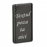 Bricheta personalizata neagra gravata cu poza si textul tau