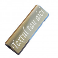 Bricheta metalica antivant personalizata text sau logo g3