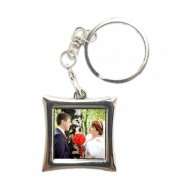 Breloc personalizat metal dreptunghi cu poza color