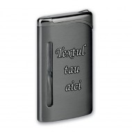 Bricheta personalizata antivant neagra gravata cu textul tau