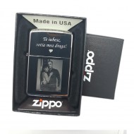 Bricheta Zippo personalizata cu poza si textul tau