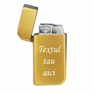 Bricheta personalizata aurie antivant gravata cu textul tau e2