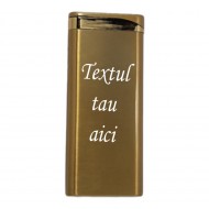 Bricheta personalizata aurie antivant gravata cu textul tau e4