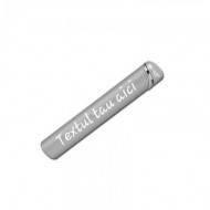 Bricheta personalizata metalica rotunda gravata cu textul tau