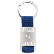Breloc personalizat metalic paracord gravat cu poza si textul tau
