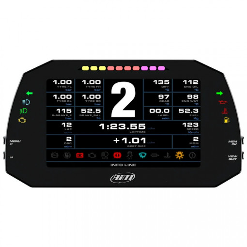 AiM MXG 1.2 Strada 7" TFT Dash Display with Road Icons