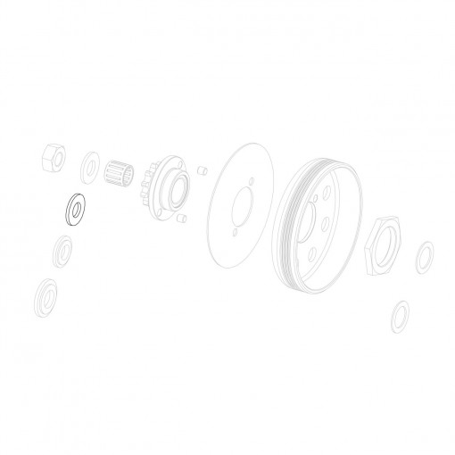 Clutch housing spacer without plate 18,8X10,2X2,5