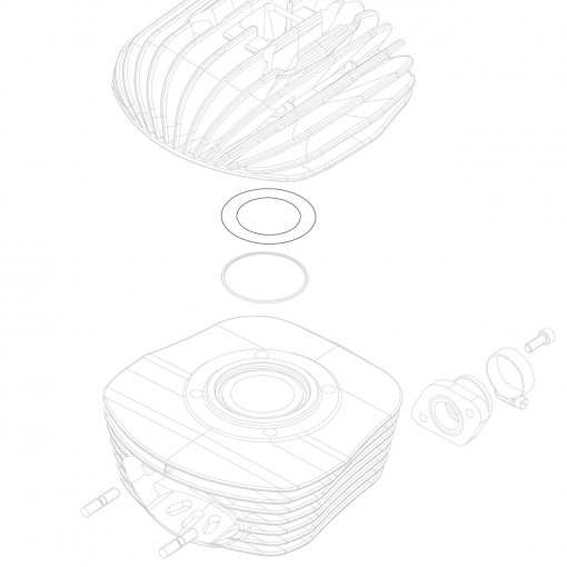 Mini Rok/MR3 copper head gasket 42,2x62,4x 0,1