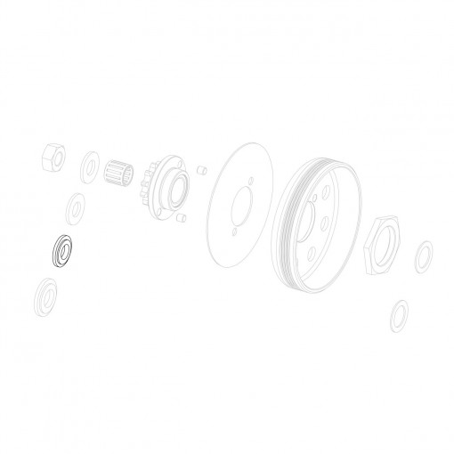 Washer 21,7x10,2x2.3 for the clutch housing with Z12 plate - sprocket Z12
