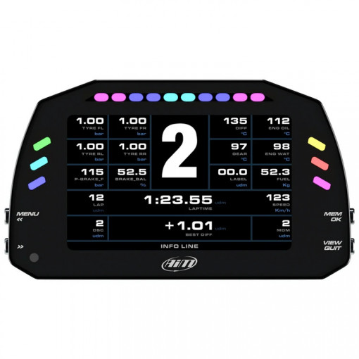 AiM MXS 1.2 Strada 5" TFT Dash Display with Race Icons