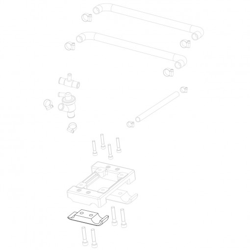 Bracket for engine plate with 2 screws
