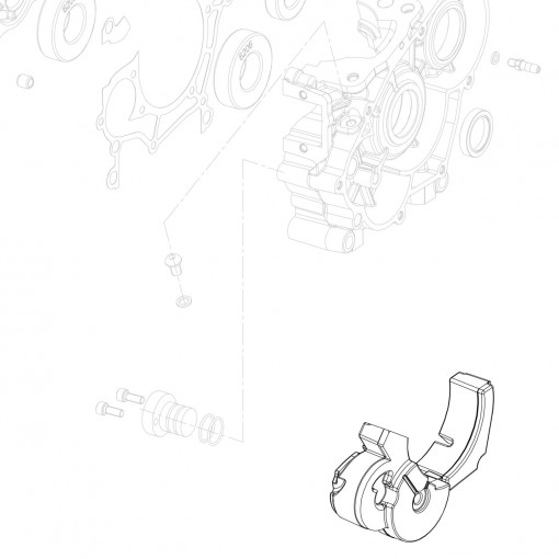 Rubber spacer for external water pump