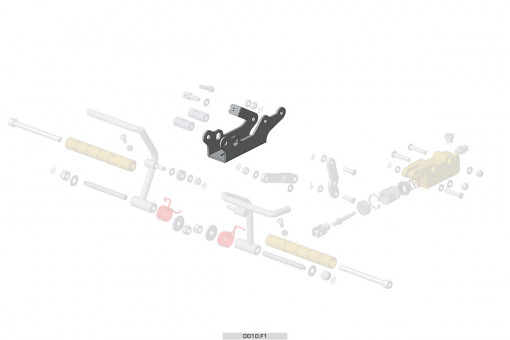 Rudder pedals support