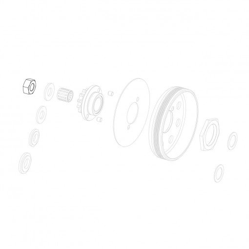 Hexagonal CI8 pf 5587 nut M10x1