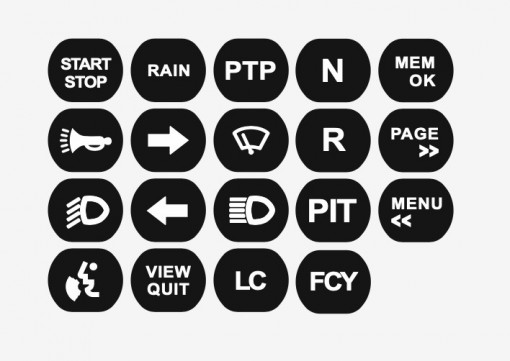 SW4 Standard Adesive Pushbuttons Set