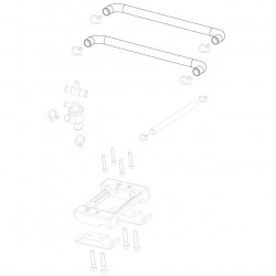 Water pipe L. 800 mm