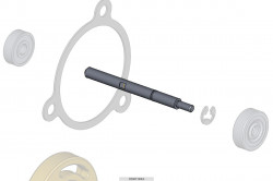 Water pump crankshaft