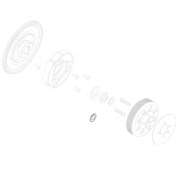 Clutch housing spacer with plate 19,5x12,1x2,6