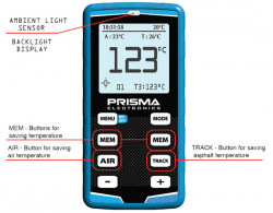 Tire pressure gauge with Pyrometer and Stopwatch
