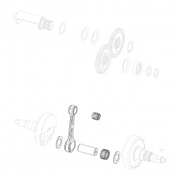 Complete conrod GP-Rok Jr