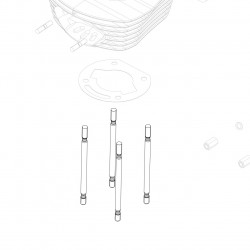 Cylinder stud bolt M8x142