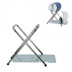Folding Fuel Barrel Stand with Table