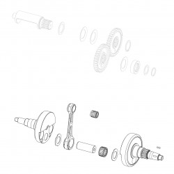 Complete crankshaft GP-Rok Jr