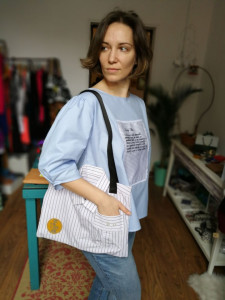Traistă din cămașă reciclată