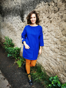 The geometry of leaves (model M) dress
