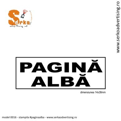 Stampila PAGINA ALBA