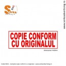 Stampila COPIE CONFORM CU ORIGINALUL