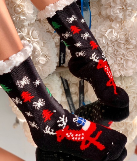 Sosete Imblanite Cod: Snow Black