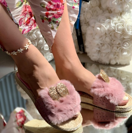 Papuci cod: Bunny Pink