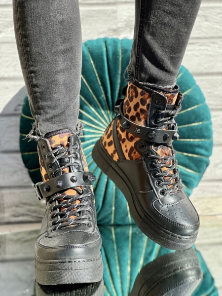 Ghete cod: CB-108 Black/Leo