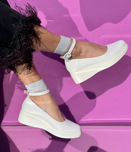 Pantofi Casual Cod:W-32 White