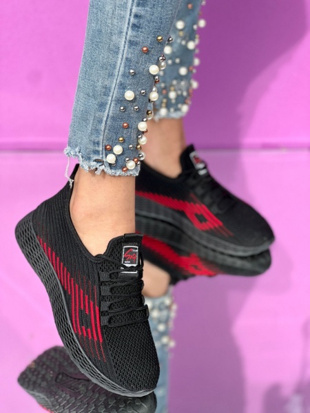 Pantofi Sport Cod: B-2 Black/Red