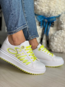 Pantofi sport cod : BO-259 White/Yellow
