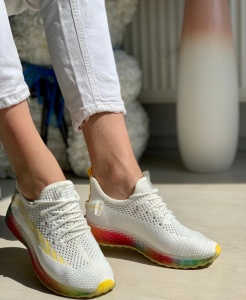 Pantofi Sport Cod: J77-3 White/Yellow