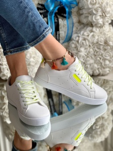 Pantofi sport cod: BO-250 White/Yellow