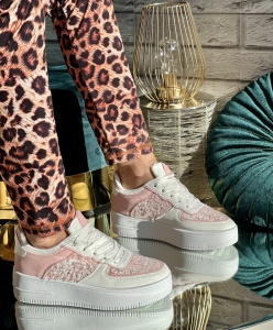 Pantofi Sport Cod: Eda 10 White/Pink