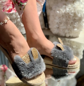 Papuci cod: Bunny Grey