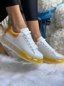 Pantofi Sport Cod:1801 White/Yellow