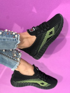 Pantofi Sport Cod: B-2 Black/Green