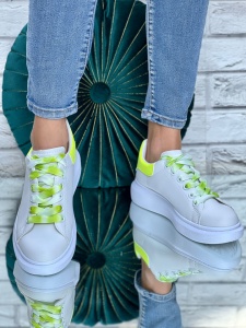 Pantofi Sport Cod: BO-252 White/Yellow