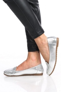 Espadrile „EdaFashion”" Cod:Z0-07 Silvering"