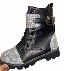 Ghete Cod: 00236 Black/Silver